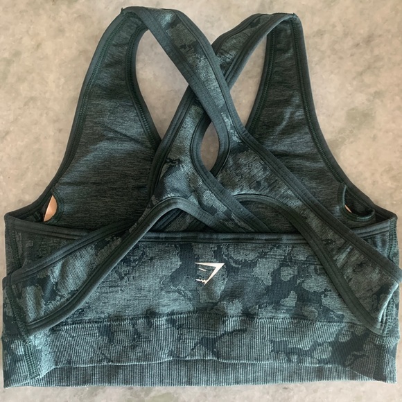 Gymshark Camo Obsidian Green Bra - Picture 4 of 5